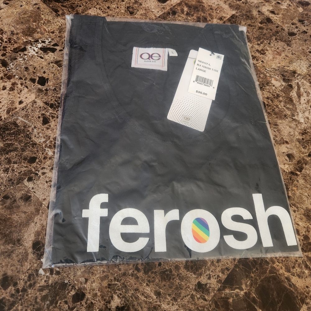 QUEER EYE Ferosh Black Adult Size Large Unisex Casual Tank Top NWT